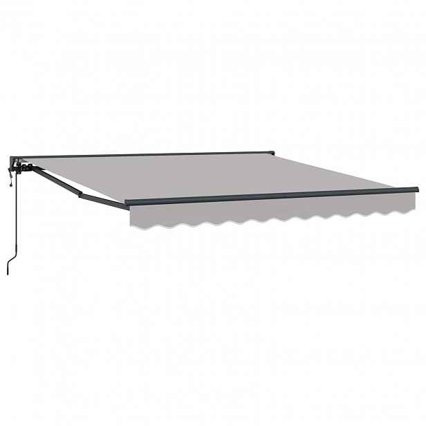 vidaXL Rám markýzy Světle šedá 300 x 250 cm