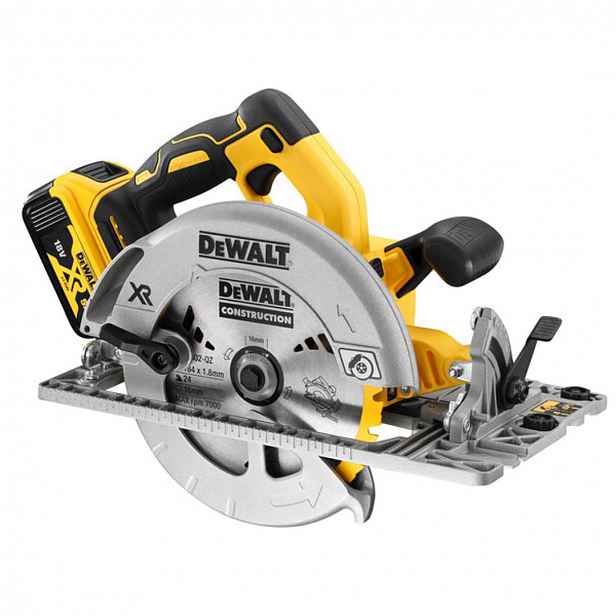 DeWALT - 18V AKU kotoučová pila, 2x aku 5,0 Ah XR, nabíječka DCS572P2