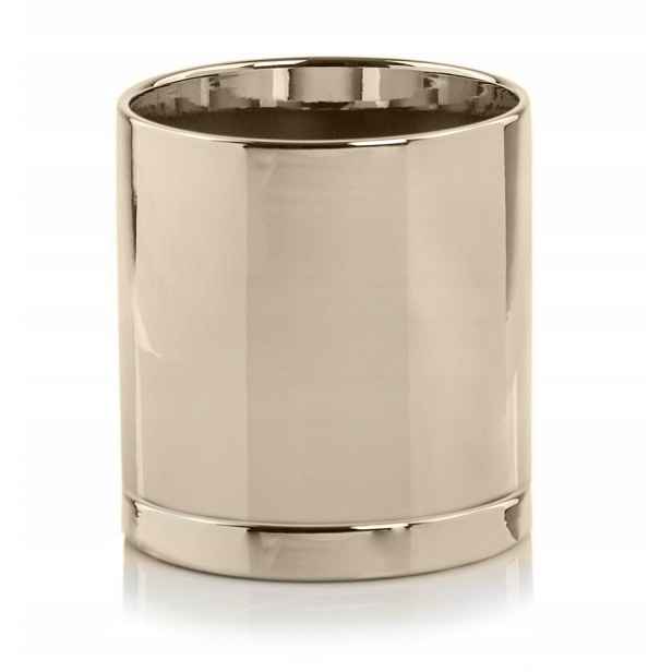 Keramická Květináč S Podstavcem Cylinder 20 x 20 cm Zlatá Glamour