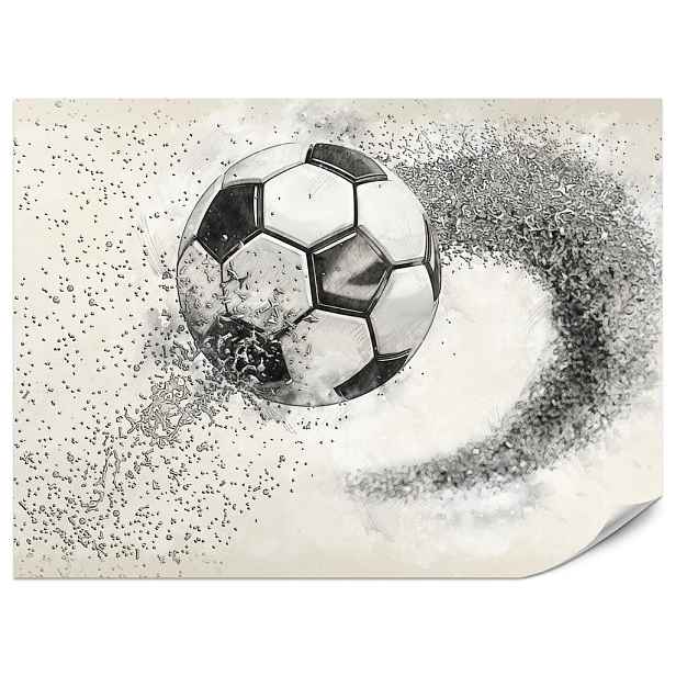 Muralo FOTOTAPETA do Dětského Pokoje Abstraktní Písek Fotbal Sport 100x70