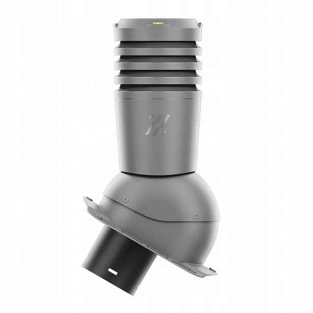 Větrací komín Ecoline pro plechovou střešní krytinu, profil E, průměr 125 mm, grafit