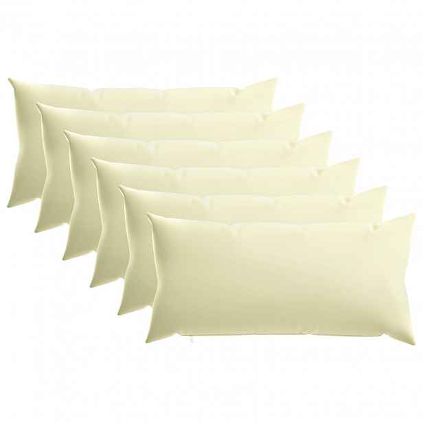 vidaXL Povlak na polštář 6 pcs HEERLEN Krémová 40 x 80 cm Polyester