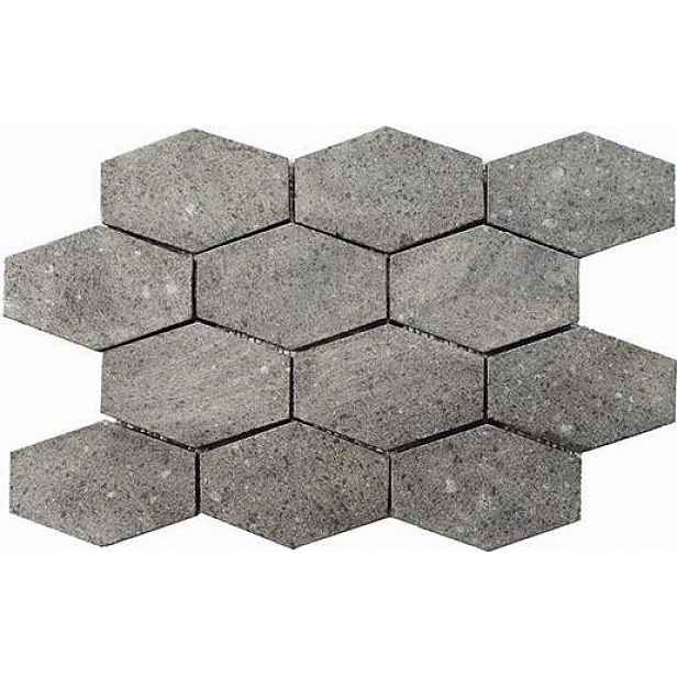 Mozaika Mosavit Hexagonal grey 25x37 cm mat MENO (bal.0,830 m2)
