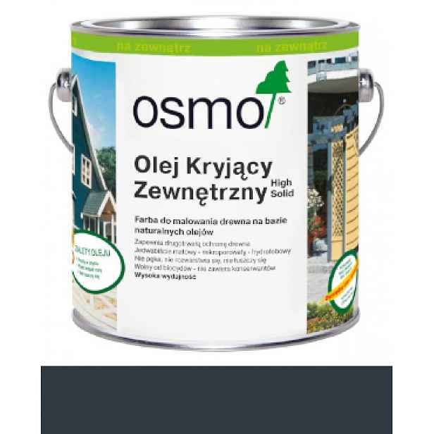 Osmo 2716 0,75L Vnější krycí olej na dřevo Antracit Ral 7016