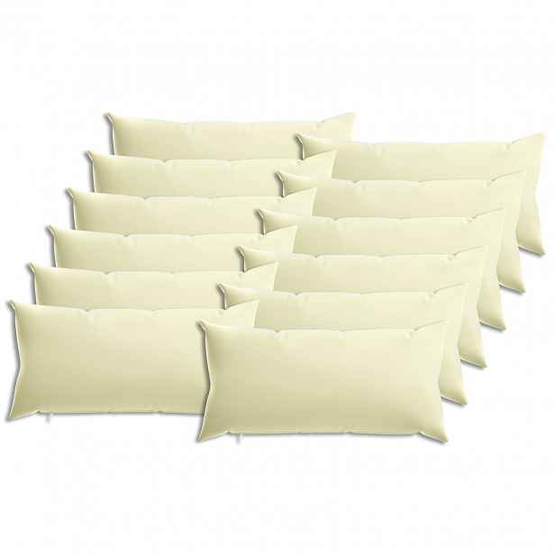 vidaXL Povlak na polštář 12 pcs HEERLEN Krémová 40 x 80 cm Polyester