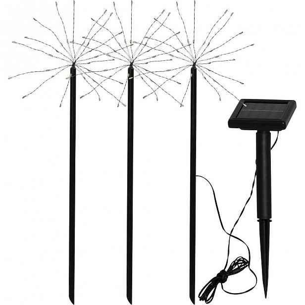 Sada 3 venkovních solárních LED svítidel Best Season Firework