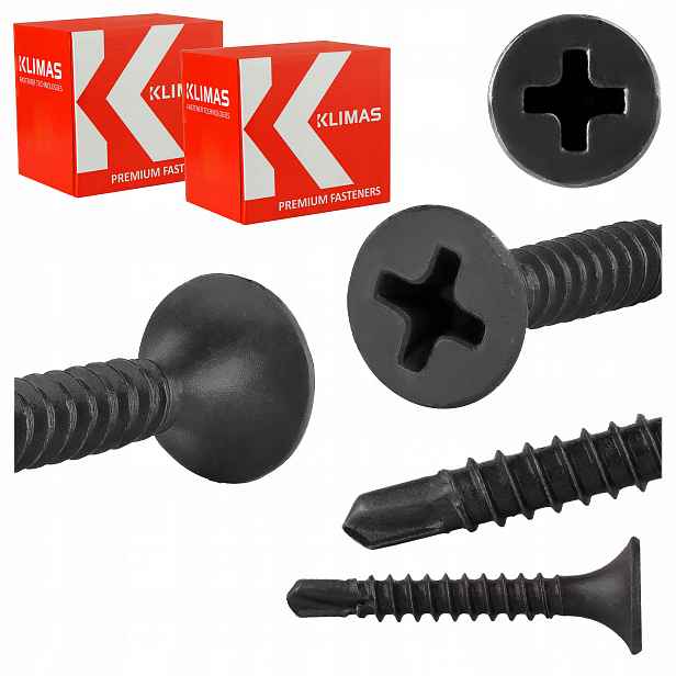 Šrouby do Gk do kovu 3,5x25 mm 2000 ks samovrtné Klimas Kssg
