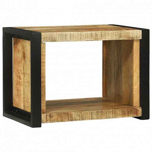 vidaXL Nástěnná kocka Hnědá 55 x 35 x 40 cm Masivní mangové dřevo