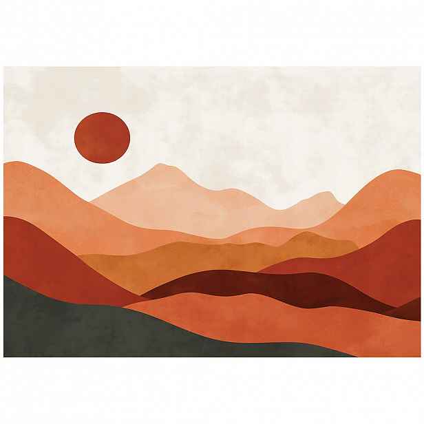 Wallarena FOTOTAPETA Art Deco Hory oranžová 400x280 cm
