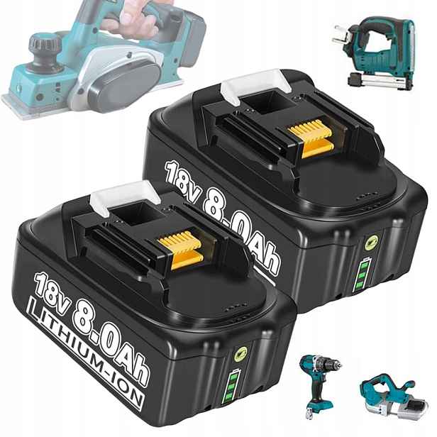 2X Akumulátor Baterie Li-ion 18V 8AH Pro BL1860B BL1850B Vysoká Výkonnost