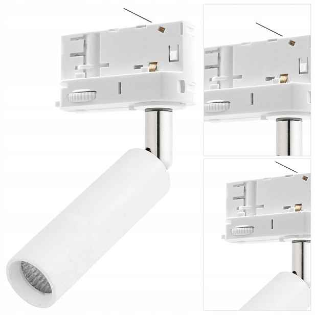 Bílý kolejnicový reflektor Tracer 3F s pohyblivým světlem pro kancelář Tk Lighting