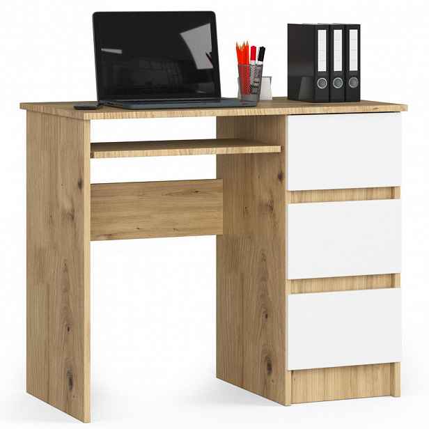 RAUMHIRSCH FURNITURE PSACÍ STŮL dub Artisan, bílá 77/90/50