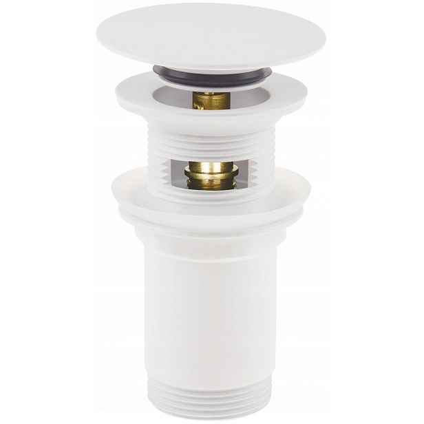Univerzální zátka Click-Clack pro umyvadla a bidety, Bianco 1 1/4''
