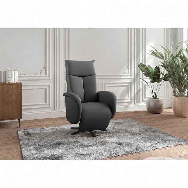 Sit & More RELAXAČNÍ KŘESLO, kůže, černá