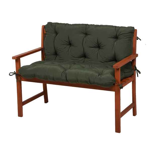 Khaki zahradní podsedáky v sadě 2 ks –  na lavici 50x100 cm Selby – Sun Garden
