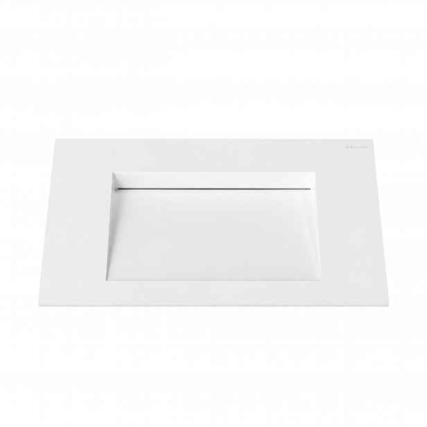 Umyvadlo Alveria Solid Surface Coco White/Bílá s lineárním odtokem 80 cm