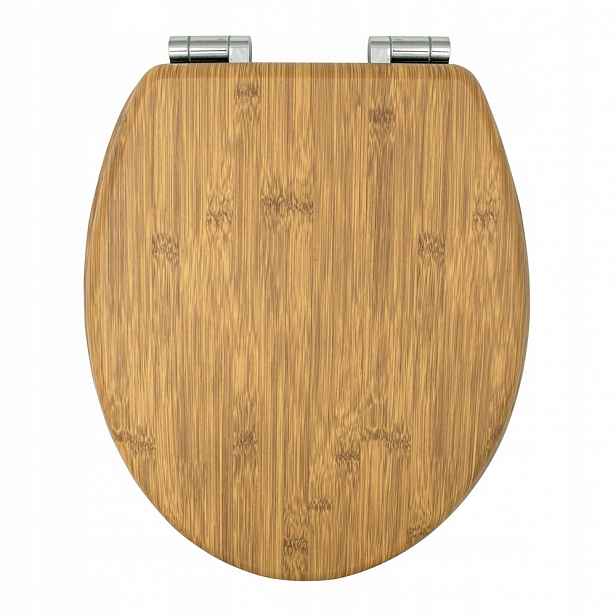 Wc sedátko Awd Interior Bamboo, odstíny hnědé a béžové, Mdf