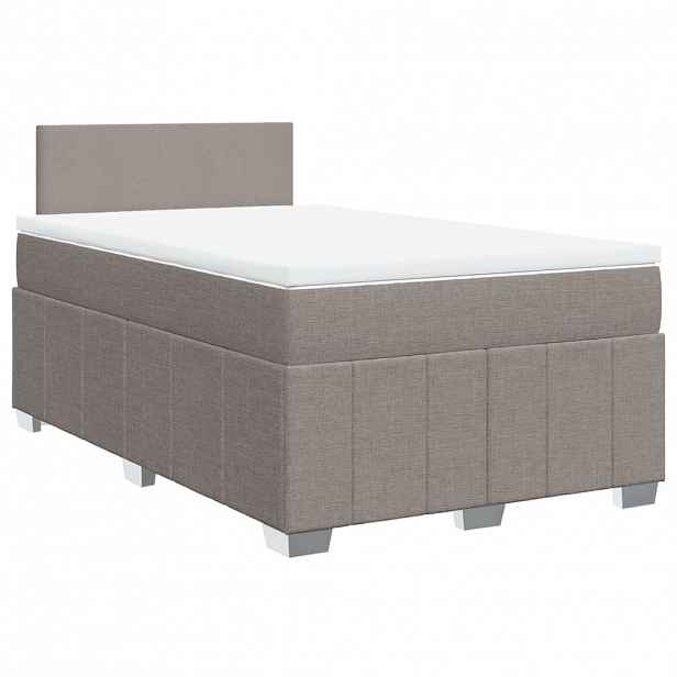 vidaXL Box spring postel s matrací taupe 120x190 cm textil