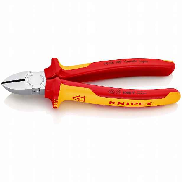 Boční Štípací Kleště Vde 180 MM, Přesné Izolované Kleště Knipex