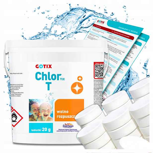 Chlor do bazénu Jacuzzi Tabletky Volně Rozpustné Bazénová chemie 3 Kg