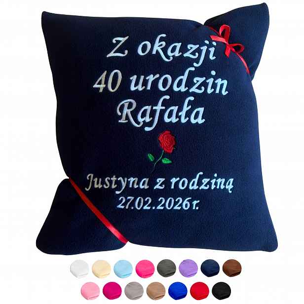 Dárek k 40. Narozeninám pro muže, muže, bratra, syna, kolegu, Polštář, jméno