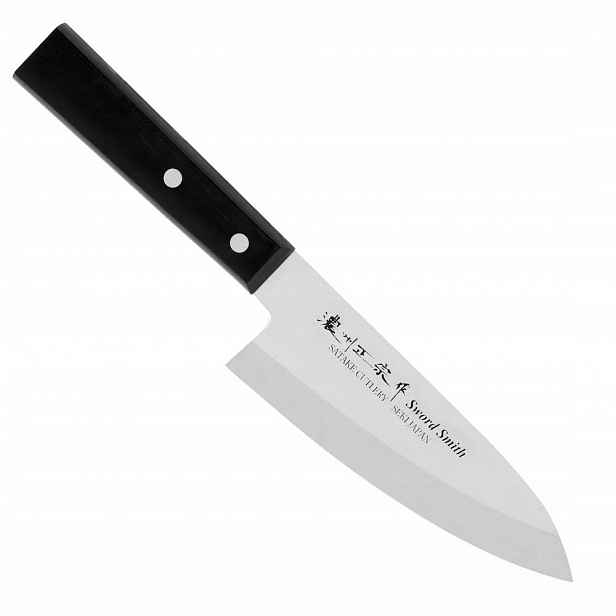 Satake MV Pakka Japonský Nůž na filetování Deba 56-58 Hrc 15,5 cm