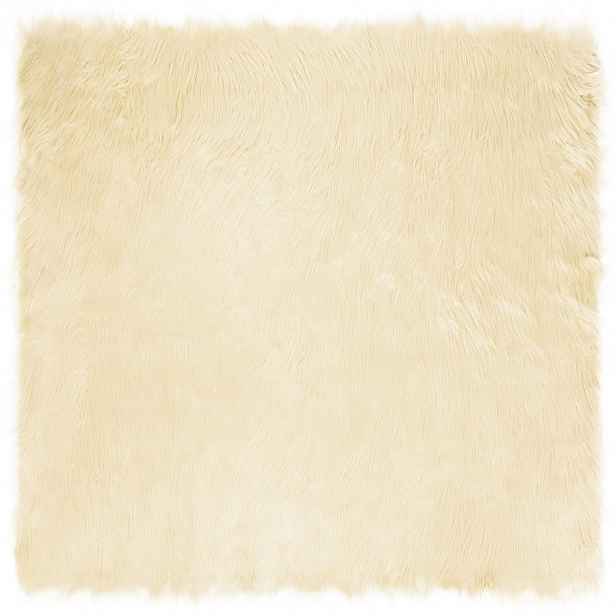 vidaXL Koberec z umělé ovčí kožešiny TAFALLA Krémová 120 x 120 cm