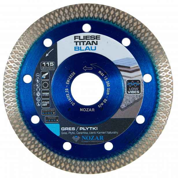 Diamantový kotouč Nozar Fliese Titan Blau 115 mm