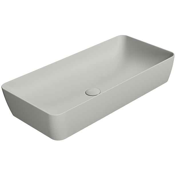GSI NUBES keramické umyvadlo na desku 80x40cm, cenere mat
