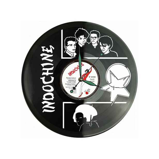 Indočína Dárek Originální dekorace do domu Hodiny z vinylové desky