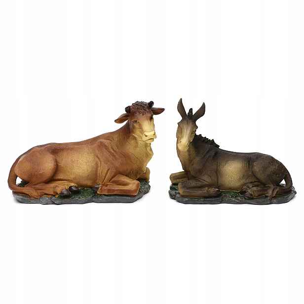 Krásný Vůl a Osel, ležící na obr. o výšce cca 42 cm
