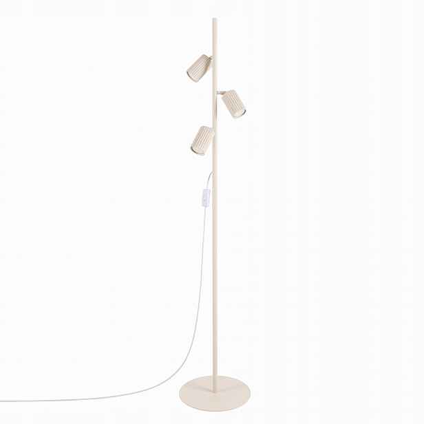 Moderní minimalistická podlahová lampa 3-trubicová Karbon 3 béžová Sollux