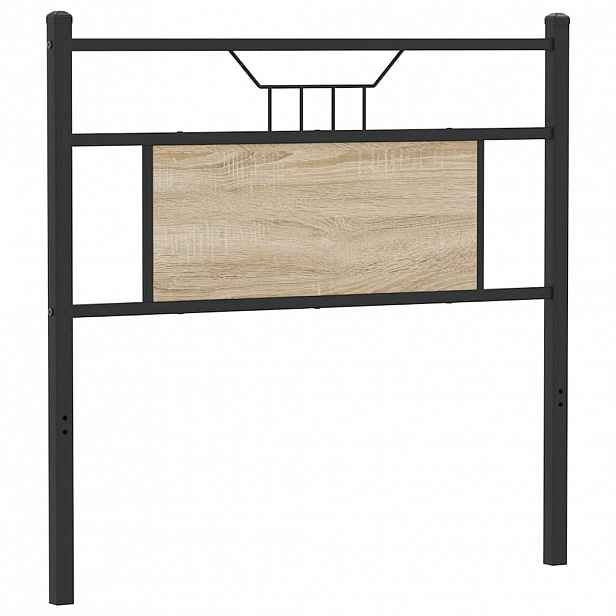 vidaXL Náhradní čelo postele Sonoma Dub 80 cm Dřevěné a ocelové konstrukce