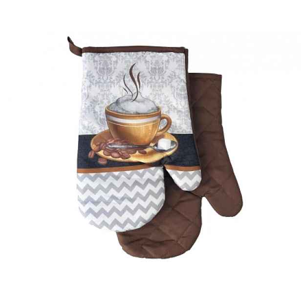 Kuchyňské rukavice (2 ks) Cappuccino, hnědá