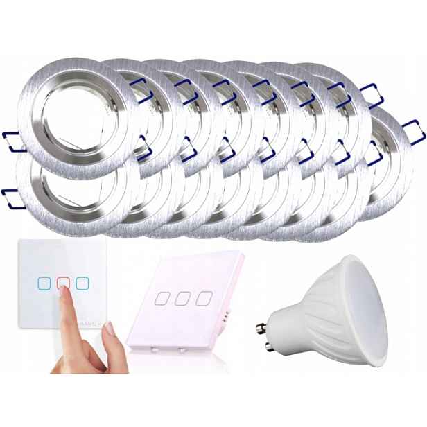 Sada světel Halogen Led 15x Vypínač Žárovky