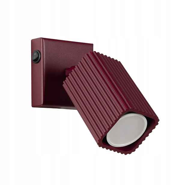 Sollux Lighting Rayo nástěnná lampa burgundská 1xGU10 10 W s vypínačem