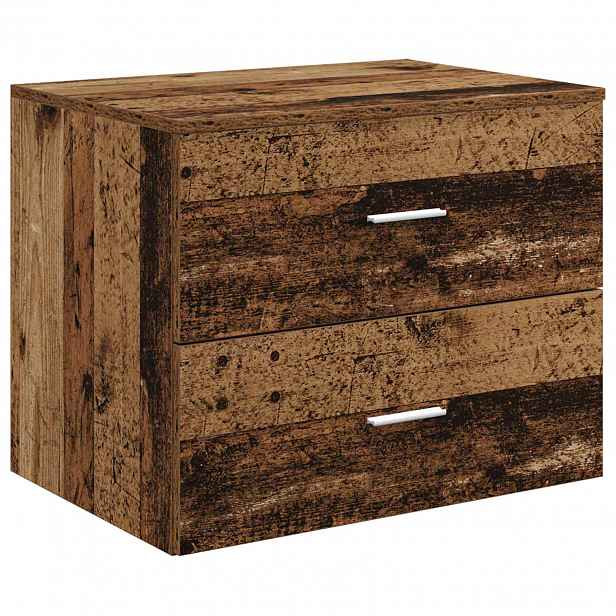 vidaXL Nástěnná koupelnová skříňka Staré dřevo 62,5 x 44,5 x 50 cm