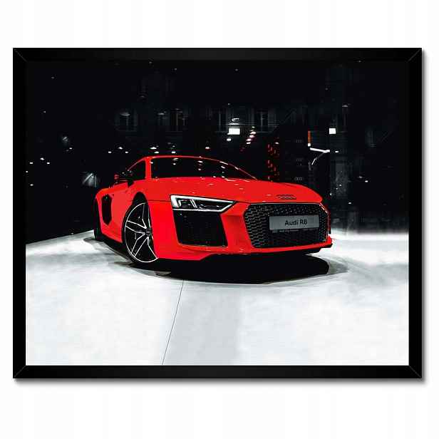 Plakáty v rámu 50x40 Červené Audi Audica R8