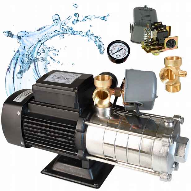 Čerpadlo 1100W Hydroforová Inox pro vodu Premium Kvalita 130 l/min S Příslušenstvím