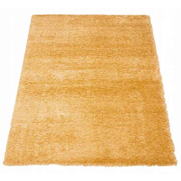Koberec Shaggy Žlutý Do Obývacího Pokoje Ložnice Měkký Plyšový Koberec 80X150
