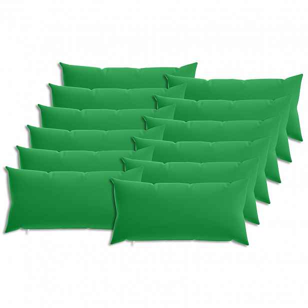 vidaXL Povlak na polštář 12 pcs HEERLEN Zelená 40 x 80 cm Polyester