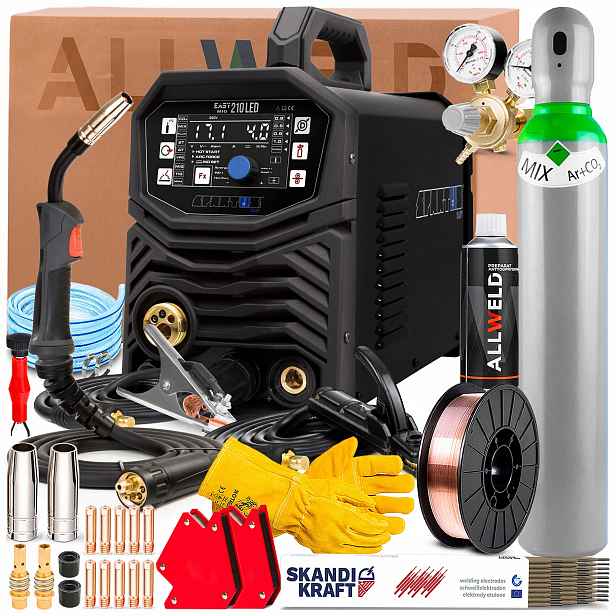 Svářečka Spartus Easy Mig 210 Led 230V 200A Synergie Tig Lift Mma Flux