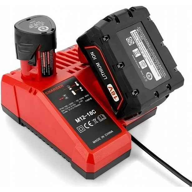 Náhradní nabíječka Milwaukee M12-18FC Pro Nabíječku M12 M18 Akumulátor