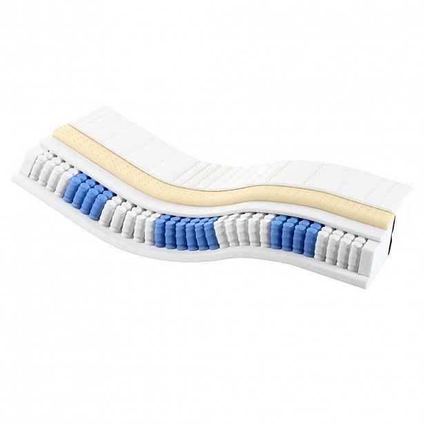 AM Qualitätsmatratzen LATEXOVÁ matrace s taštičkovými pružinami 200/200 cm H3 - výška 24 cm a potah z tencelu