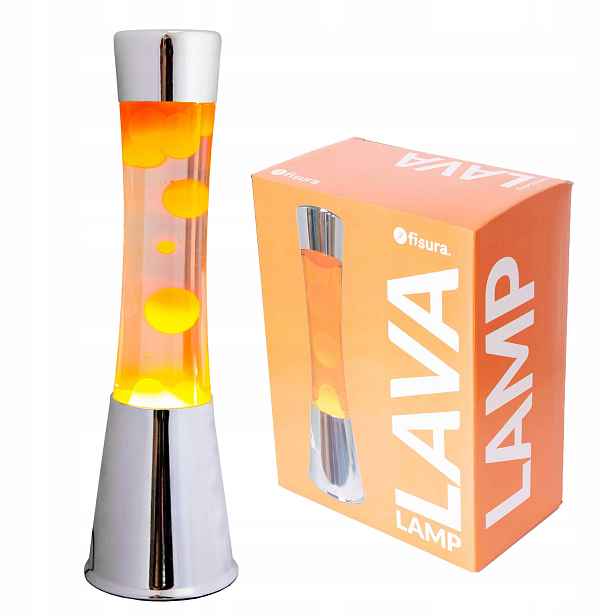 Lávová lampa magma Lava Lawa lampička LT0323 Oranžová magmatická Fisura