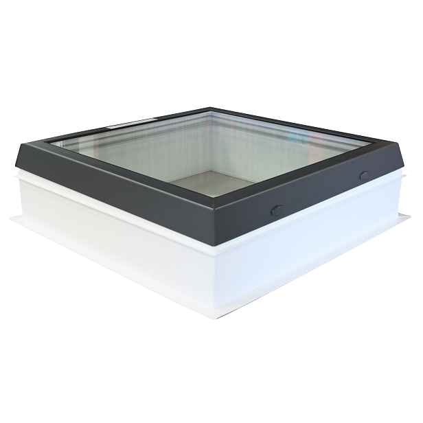 Světlík plochý fixní DEKLIGHT BOX ACG/G/RAL 7016 FIX trojsklo manžeta 15 cm 90×150 cm