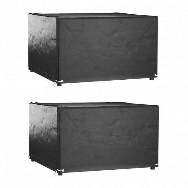 vidaXL Plachty na zahradní nábytek 2 ks s 8 očky 125x125x75 cm čtverec