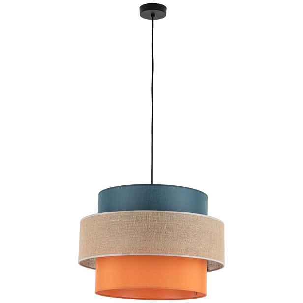 Závěsná lampa Trio černá multicolor 1xE27 Oranžová Modrá Stylová