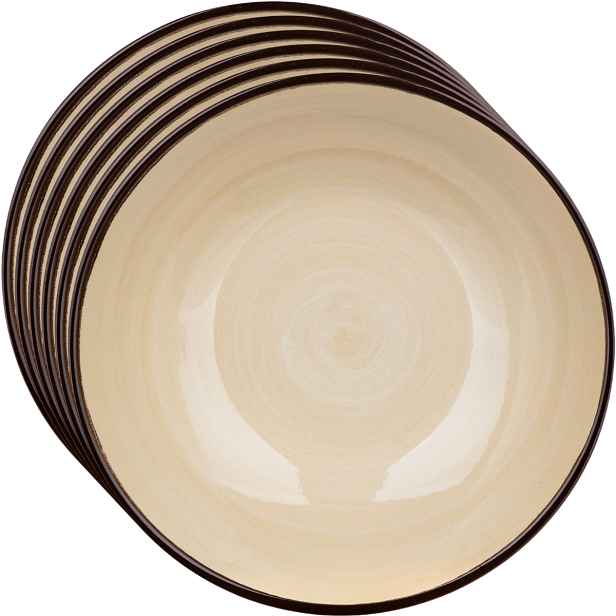 Banquet Sada 6 hlubokých talířů Palas 18 cm, krémová