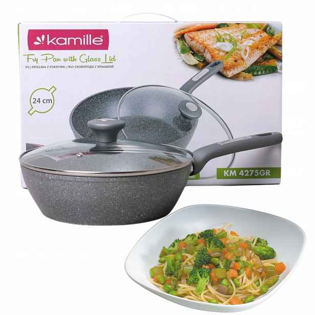 Hluboká Granitová Pánev 24 CM Indukční Kamille